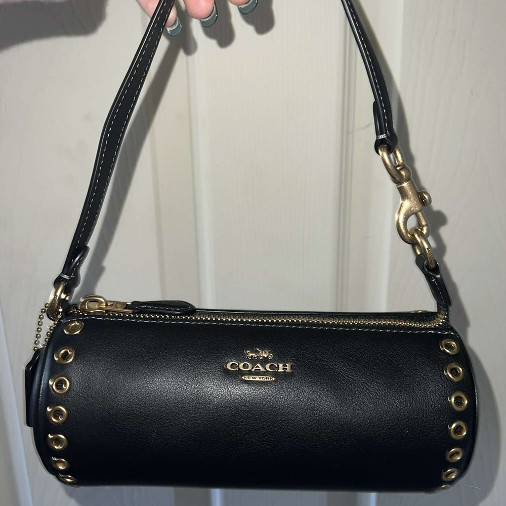 Coach Black Leather Shoulder Bag